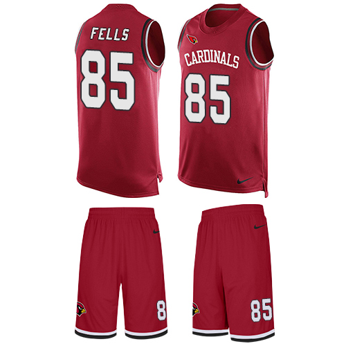Men's Limited Darren Fells Nike Jersey Red - #85 Tank Top Suit NFL Arizona Cardinals
